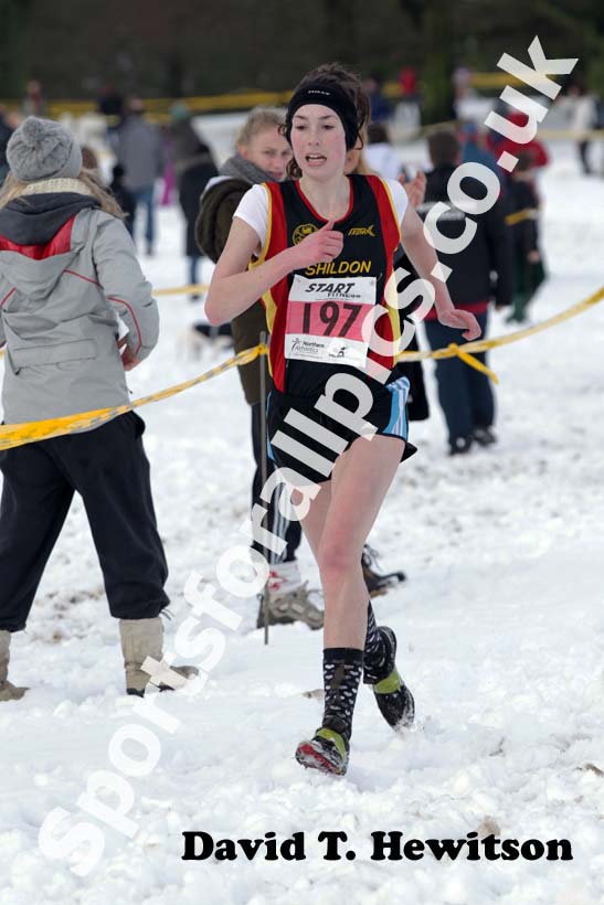 Zoe Hewitson (Shildon) junior women Northern Cross Country Championships.